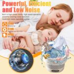 Portable Washing Machine,15L Collapsible Mini Washer with 3 Cleaning Modes Drain Basket Small Foldable Laundry Machine for Travel Camping Dorms RVs Apartments Baby Clothes Underwear Socks Delicates - Image 5