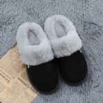 NineCiFun Women's and Men's Memory Foam House Slippers, Faux Fur Lined Indoor Fuzzy Slippers with No-slip Sole, Slip on Suede Home Shoes, Warm Winter Gift for Women & Men - Image 7