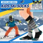 ANTSANG Kids Merino Wool Ski Socks 3 Pairs Boys Girls Thermal Warm Thick Winter Cushioning Socks for Snowboarding Skiing - Image 2