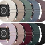 10 Pack Stretchy Bands Compatible with Apple Watch Band 40mm 38mm 41mm 42mm 44mm 45mm 46mm 49mm Women Men, Water-Resistant Solo Loop Elastic Sport Straps for iWatch Series 11 10 9 8 7 6 5 4 3 SE Ultra