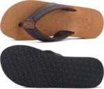 KuaiLu Men's Yoga Mat Leather Flip Flops with Arch Support Comfortable Cushion Walking Thong Sandals Slip On Indoor Outdoor - Image 9