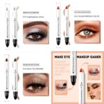 ADMD Eyeshadow Stick Set Dual-Ended Colorful Pencil Crayon Creamy 2-in-1 Eyeshadow & Blending Brush for Easy Looks Shimmer Eye Shadow Sticks 3Colors - Image 7