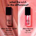 e.l.f. Glow Reviver Lip Oil, Nourishing and Hydrating with High-Shine Glimmer Finish & Sheer Wash Of Color, Minty Scent, Non-Sticky, Vegan & Cruelty-free, Candy Coded - Image 5