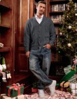 JMIERR Men's Casual Wool Blend Cardigan Sweaters Long Sleeve Shawl Collar Buttons Down Cable Knit Sweater - Image 4