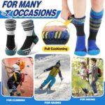 ANTSANG Kids Merino Wool Ski Socks 3 Pairs Boys Girls Thermal Warm Thick Winter Cushioning Socks for Snowboarding Skiing - Image 6