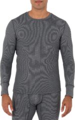 Fruit of The Loom Mens Recycled Waffle Thermal Underwear Crew Top (1 and 2 Packs) - Image 2
