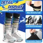 ANTSANG Kids Merino Wool Ski Socks 3 Pairs Boys Girls Thermal Warm Thick Winter Cushioning Socks for Snowboarding Skiing - Image 5