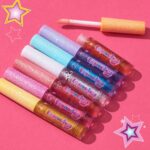 7pc Fruity Flavored Lip Gloss Set - Lip Gloss in Assorted Fruity Flavors, Non Toxic Makeup for Kids & Teens - Image 4