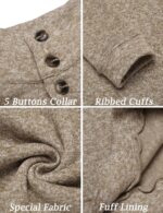 COOFANDY Men's Casual Slim Fit Pullover Sweater Knitted Thermal Sweatshirt - Image 6