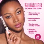 REVLON Glimmer Liquid Shadow, Smudge-Proof Shimmer Eyeshadow Makeup, Long Lasting, High Pigment, 207 Once in a Blue Moon - Image 3