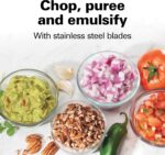 Hamilton Beach Electric Vegetable Chopper & Mini Food Processor, 3-Cup, 350 Watts, for Dicing, Mincing, and Puree, Black (72850) - Image 4