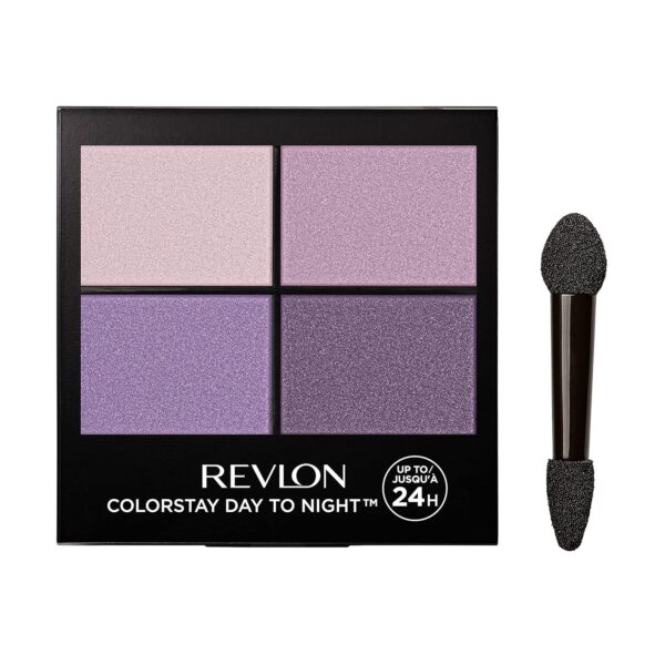Revlon ColorStay Day to Night Eyeshadow Quad Palette with Transitional Shades, Stocking Stuffer for Her, Buttery Soft Feel, 530 Seductive, 0.16 Oz