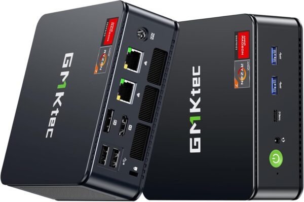 GMKtec M5 Ultra Gaming Mini PC Ryzen 7 7730U (Upgraded 7430U/ 5825U), 32GB RAM 512GB SSD Dual NIC LAN 2.5GbE Desktop Computers, Triple 4K Display, WiFi 6E, USB-C, BT 5.2, DP, HDMI 2.0