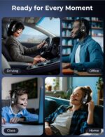 Bluetooth Headset, 60Hrs Working Time with Noise Canceling, Trucker Wireless Headset with Mic & Mute, Voice Control, Bluetooth Headphones Multipoint for Truck Driver, Office, CallCenter, Phone/PC - Image 7