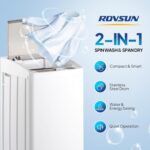 ROVSUN 17.8LBS Full Automatic Washing Machine and 1.5CuFt Portable Clothes Dryer Set, Compact Laundry Washer and Dryer Combo Set with Stainless Steel Inner Tub, for Apartment, Dorms, Home - Image 4