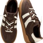 Project Cloud 100% Genuine Leather Casual Sneakers for Women - Memory Foam Insoles Lace-Up Womens Shoes & Lightweight Women's Fashion Sneakers - Slip On Shoes for Women Footwear (Verdy)