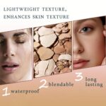 Suggest a better title and return a single title only without any other comments: K'APEINE Baked Powder Foundation, Oil Control Correcting Foundation Matte Natural Finish Smooth Lightweight Setting Powder Palette Brighten Color Correcting Powder Foundation for Women-02# - Image 3