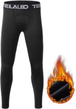 TELALEO Boys' Girls' Thermal Set Fleece Lined Underwear Set Kids Compression Shirts Athletic Sports Tops Leggings Baselayer - Image 4