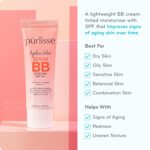 Suggest a better title and return a single title only without any other comments: pūrlisse Ageless Glow Serum BB Cream SPF 40 - Glow BB Cream with SPF Enriched with Bakuchiol & Vitamin C to Help Improve Firmness & Reduce Wrinkles for Dewy Skin - Light (1.4 oz) - Image 2