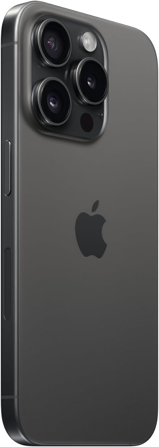 Apple iPhone 15 Pro, 256GB, Black Titanium - Unlocked (Renewed)