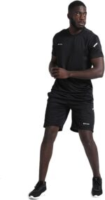 BUYJYA Men's Workout Clothes Athletic Shorts Shirt Set 3 Pack Basketball Football Training Running Gym Christmas gifts - Image 2