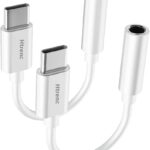 USB C to 3.5mm Headphone Jack Adapter for iPhone17/ iPhone 16/16 Pro/15/15 Pro/Pro Max/Plus, Type C Aux Audio Dongle Cable Cord Compatible with iPad, Samsung Galaxy S23/S23/S22/S21, MacBook（2 Pack）