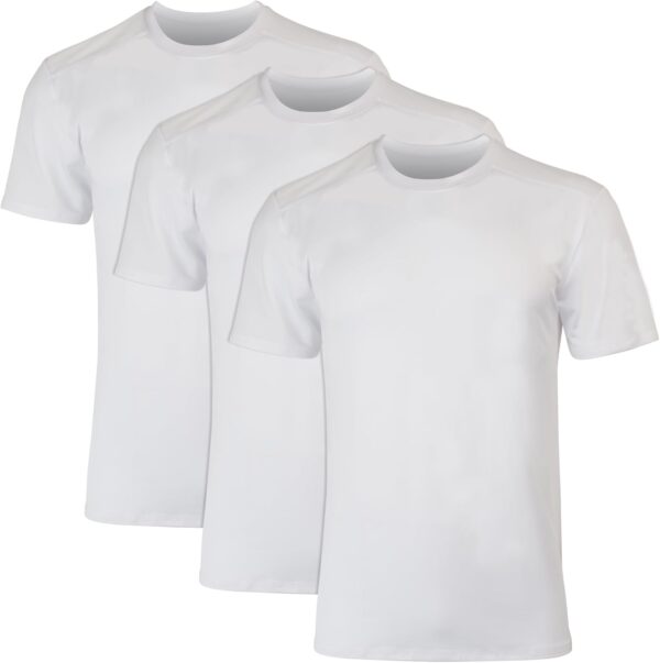 Hanes Mens Moves Mesh T-Shirt, X-Temp Moisture-Wicking Tee, White Or Black/Grey, 3-Pack