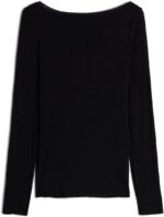 Intimissimi Woman's Sheer Boat Neck Modal Cashmere Ultralight Top