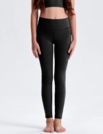 Suggest a better title and return a single title only without any other comments: 3 Pack Girls Black Athletic Leggings, Printed Ankle Length High Waisted Yoga Pants for Kids Teen - Image 2