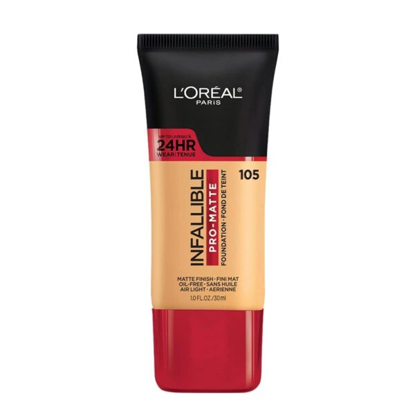 Suggest a better title and return a single title only without any other comments: L'Oreal Paris Cosmetics Makeup Infallible Pro-Matte Liquid Longwear Foundation, Natural Beige, 1 fl oz.
