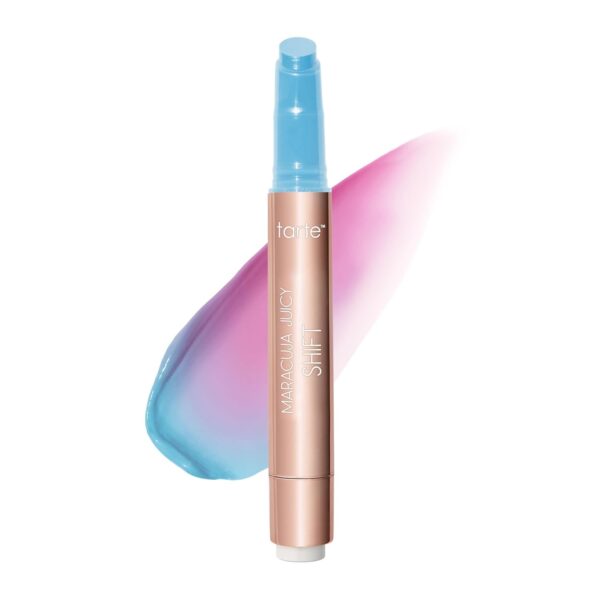 tarte maracuja juicy lip & cheek shift - pH-Powered Lip Stain & Cheek Stain, Lip Gloss Balm with Hyaluronic Acid for Smooth Moisturized Lips & Cheek Tint, Vegan & Cruelty-Free