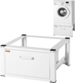 VEVOR Laundry Pedestal 27" Wide 14.4" Height, Washer And Dryer Base Stand Platform Universal Fit 660lbs Capacity, Heavy Duty Multi-Functional Base for Washing Machine with Drawer & Rich Accessories