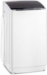 ROVSUN 17.8LBS Portable Washing Machine, Full-Automatic Electric Laundry Machine with Stainless Steel Drum, Compact Washer and Spin Dryer Combo with Drain Pump for Apartment, Dorm, Home