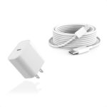 10ft Cable for Apple iPhone 16 15 Pro Max Charger Fast Charging iPad AirPods 4 (USB-C), 20w Type C Blcok 10-ft Long USB C to C Cord White 1Pack - Image 8