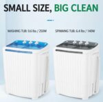 Portable Washing Machine,18 lbs Capacity,Washer and Dryer Combo Machine for Homes & Apartments,Twin Tub Laundry Washer with Spin Cycle - Image 4