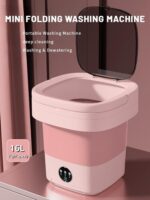 Portable Washing Machine, Mini Washer,16L Upgraded Large Capacity Foldable Washer.Deep Cleaning of Underwear, Baby Clothes and Other Small Clothes.Suitable for Apartments, Dormitories, Hotels.(Pink) - Image 3