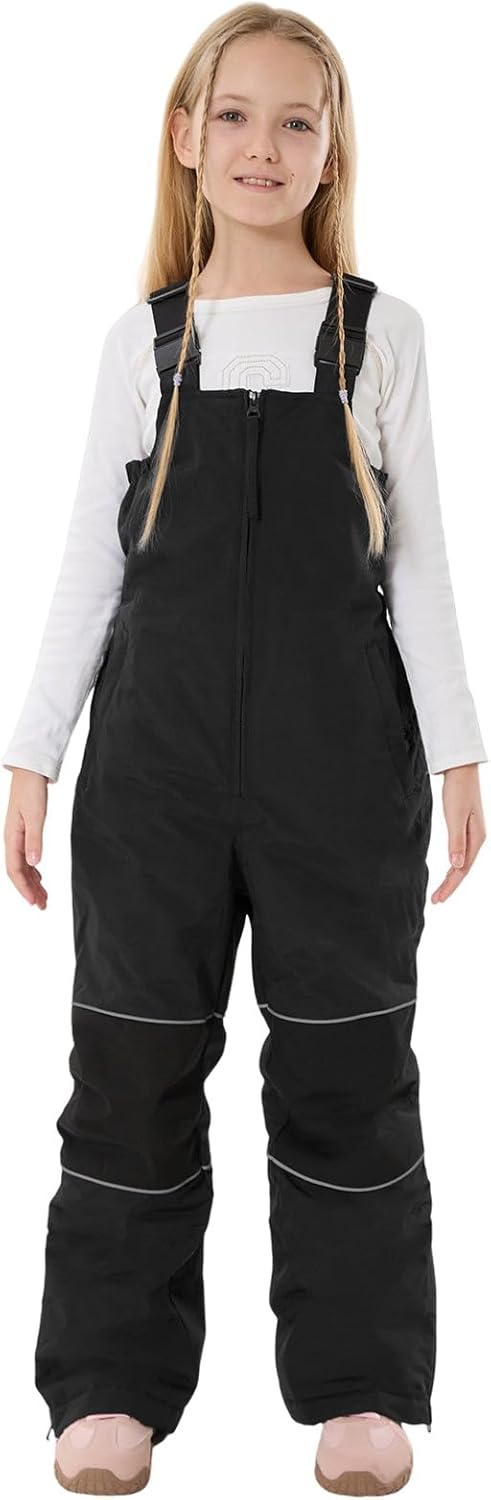Suggest a better title and return a single title only without any other comments: GSOU SNOW Kids Snow Bibs Girls Boys Snow Pants Ski Bib Overall Waterproof Windproof Warm for Winter (3-16Years)