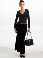 PINKMSTYLE Women Sexy V Neck Lace Long Sleeve Shirts Basic Fitted Double Lined Going Out Y2K Trendy Fall Tops - Image 3