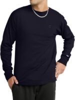 Champion Men's Long Sleeve T-shirt, Classic T-shirt for Men (Reg. Or Big & Tall)