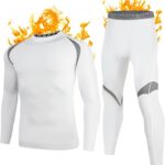 Muezna Men's Thermal Top and Bottom Set Underwear Long Johns Base Layer with Soft Fleece Lined