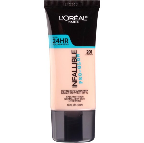 Suggest a better title and return a single title only without any other comments: L'Oreal Paris Makeup Infallible Up to 24HR Pro-Glow Foundation, Classic Ivory, 1 Ounce