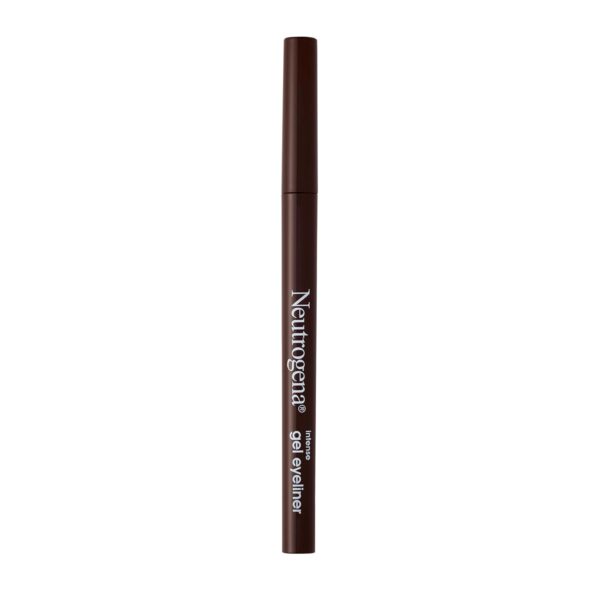 Neutrogena Intense Gel Eyeliner, Eye Makeup with Antioxidant Vitamin E, Bold Precision Eyeliner, Smudge- and Water-Resistant, Dark Brown, 0.004 oz