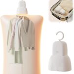Sothing Portable Clothes Dryer, Travel Clothes Dryer, Quiet 48dB Mini Dryer for Clothes with 3 Timer Settings (4H/8H/12H), 140°F Constant Temperature, 120V, for Home, Apartment & Travel