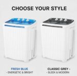 Portable Washing Machine,18 lbs Capacity,Washer and Dryer Combo Machine for Homes & Apartments,Twin Tub Laundry Washer with Spin Cycle - Image 6