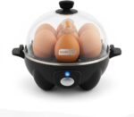 Dash Rapid Egg Cooker - Boiler, Poacher & Steamer - Includes Measuring & Recipe Guide - Dishwasher Safe - BPA Free - Holds 7 Eggs, Black