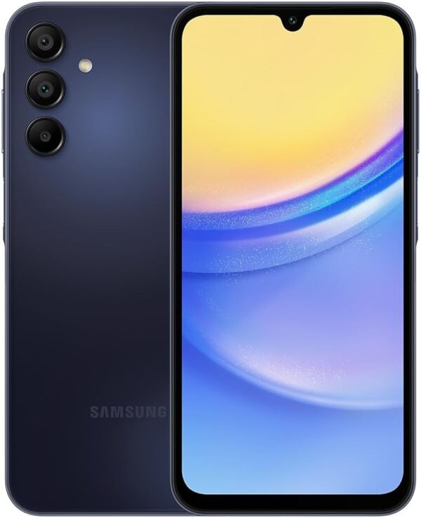 SAMSUNG Galaxy A15 5G (128GB, 2024) 6.5" 90Hz AMOLED, 50MP Camera, 4G Volte (Fully Unlocked International Model for AT&T, T-Mobile, Verizon, Global) A156U (Blue Black) (Renewed)