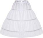 Suggest a better title and return a single title only without any other comments: Girls Petticoat Underskirt with 3 Hoops Full Slip Crinoline Skirt