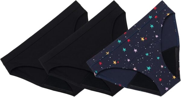 Suggest a better title and return a single title only without any other comments: Thinx Teens Period Underwear, Brief-Style Period Panties for Teens, Holds Up to Regular 12 Tampons, Period Panties, Reusable