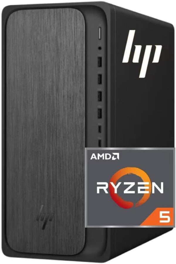 HP Secure & Productive Business Tower Desktop, AMD 6-Core Ryzen 5 (Beat Intel Core i7-1185G7), 16GB DDR5 RAM, 1TB Storage(512GB SSD & 500GB HDD), HDMI + DP, RJ-45, USB-C, Windows 11 Pro