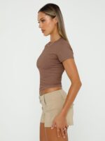 AUTOMET Womens 3 Piece Short Sleeve Shirts Basic Going Out Slim Fitted Crop Tops 2026 Summer Y2k Spring Clothes - Image 5